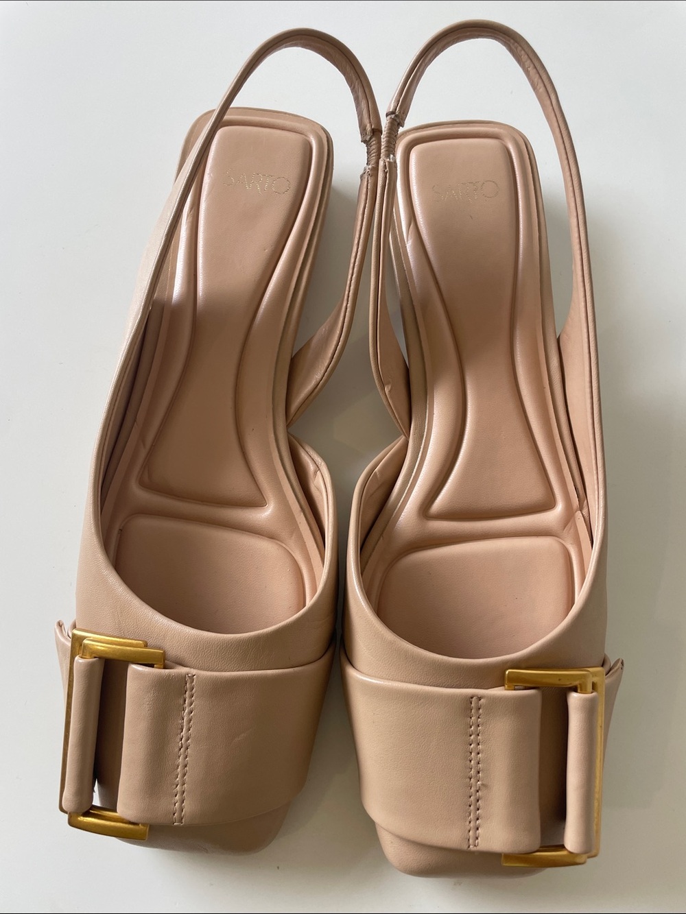SARTO by Franco Sarto Nude Slingback Buckle Pumps